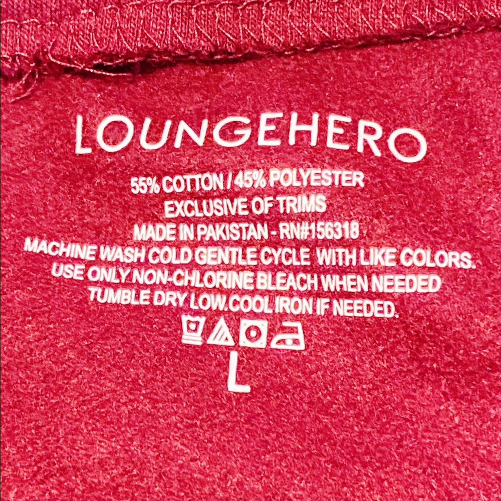 NWT Loungehero Men’s Maroon Lounge Shorts Size L - Picture 4 of 4